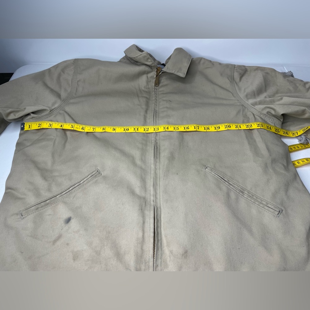 Vintage Carhartt Jacket Size Large Quilted Tan Full Zip Collared. - Picture 12 of 13
